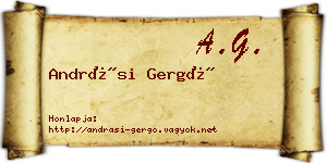 Andrási Gergő névjegykártya